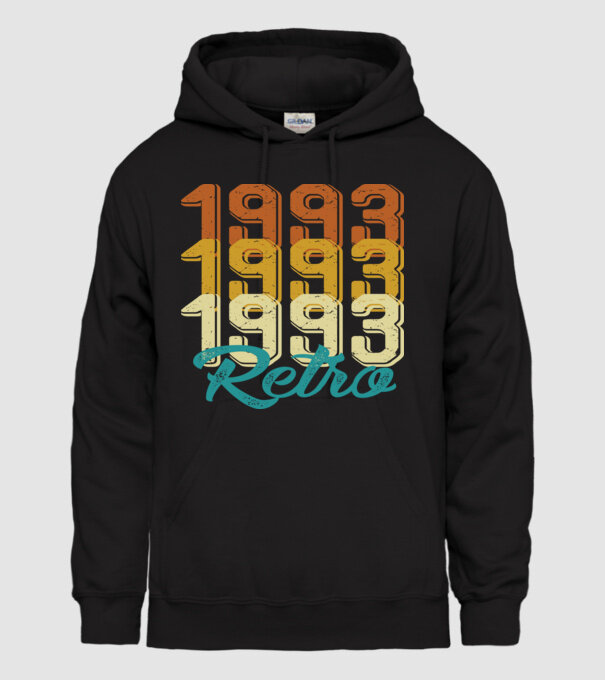 Retro 1993 model negru pe tricou