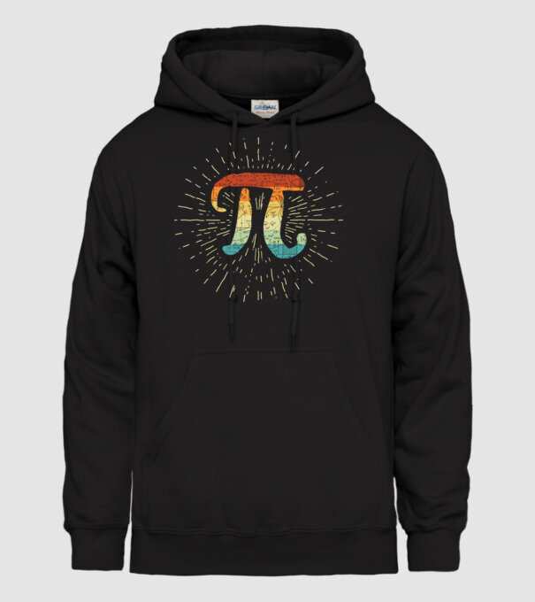 Retro Pi model negru pe tricou
