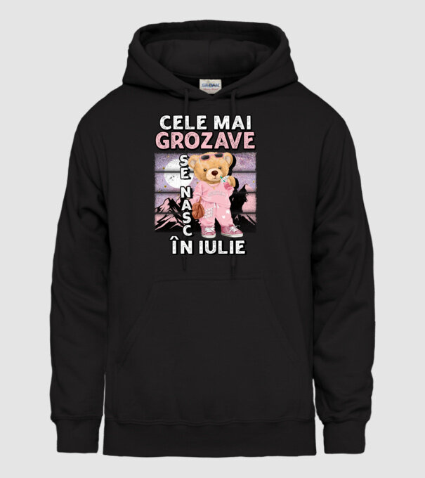 RETRO teddy fetişcană IULIE model negru pe tricou