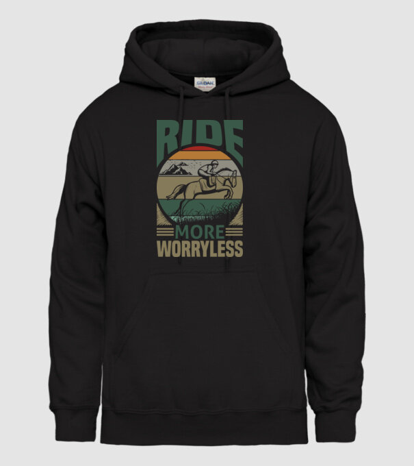 ride more model negru pe tricou