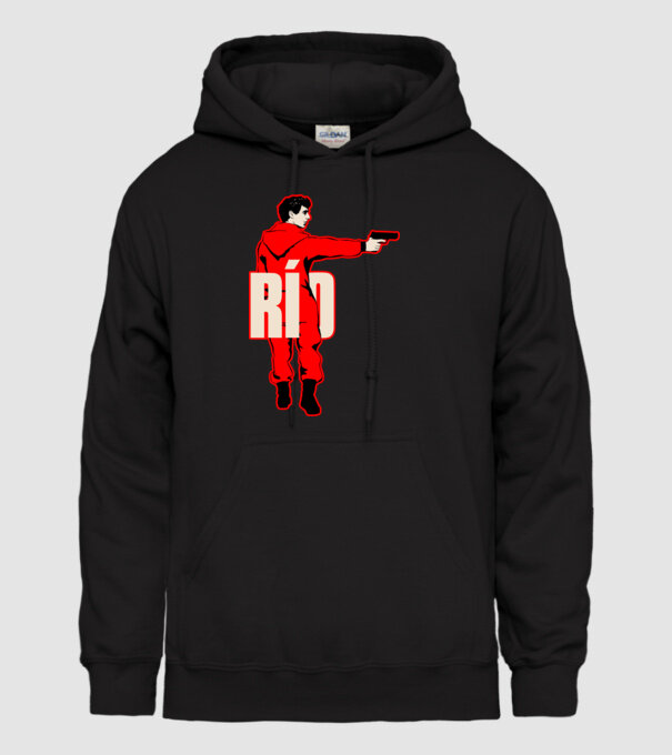 rio la casa de papel model negru pe tricou
