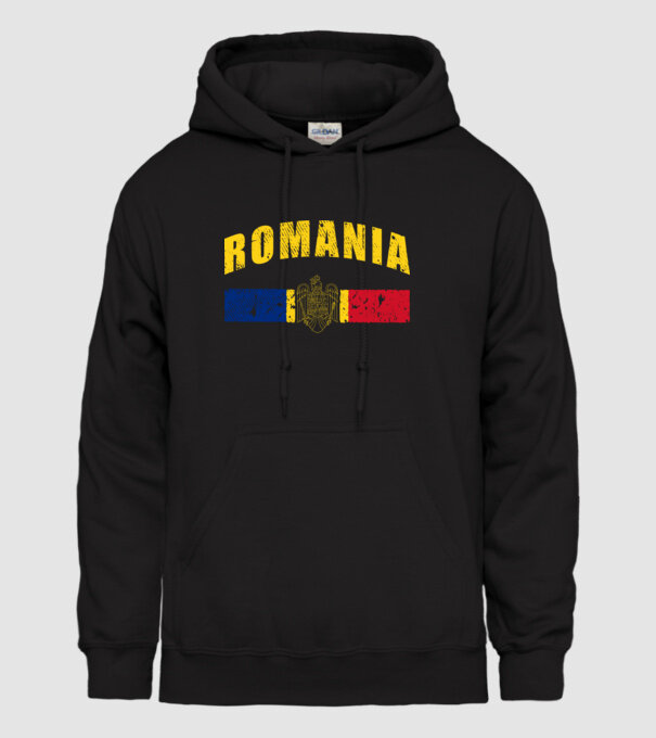 Romania coat of arms model negru pe tricou