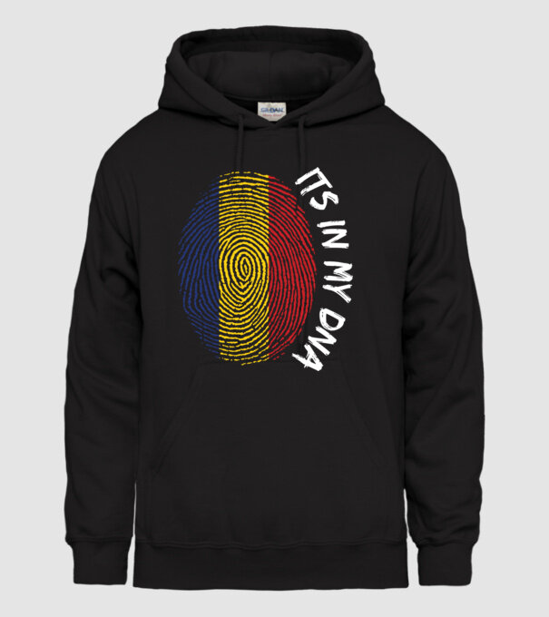 România fingerprint model negru pe tricou
