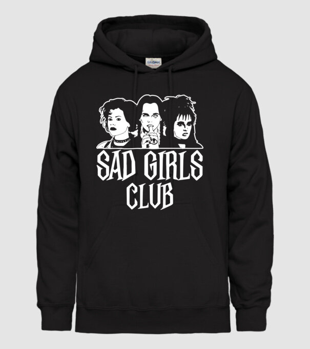 Sad Girls Club model negru pe tricou