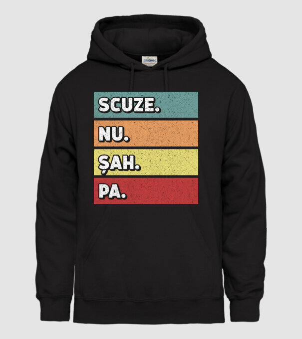 Sorry Cant Chess Bye model negru pe tricou