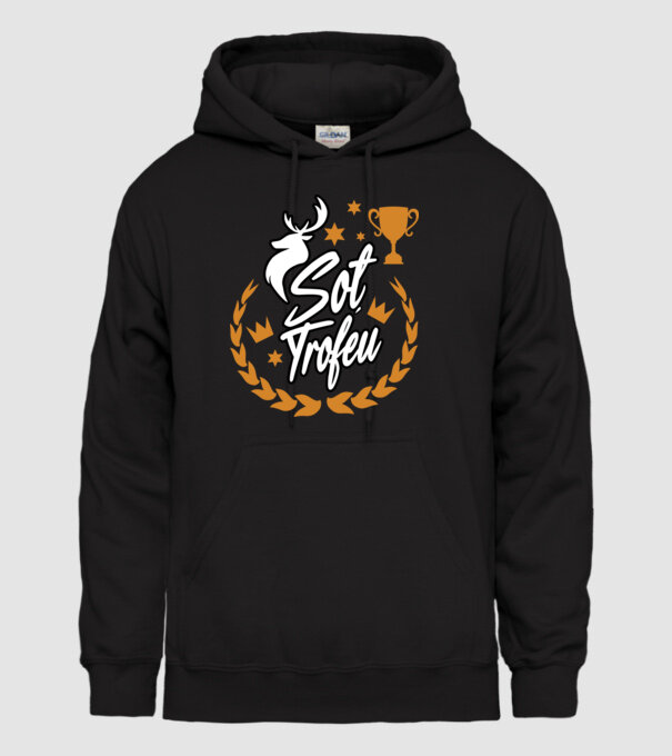 Soț trofeu model negru pe tricou