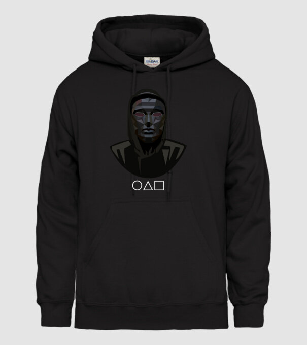squid game boss model negru pe tricou