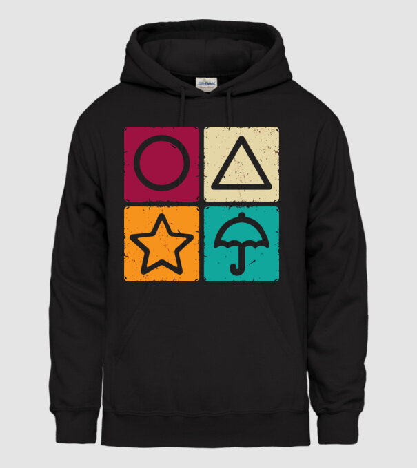 squid game motive game model negru pe tricou