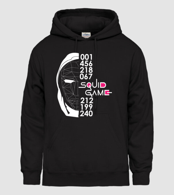 squid game numbers model negru pe tricou