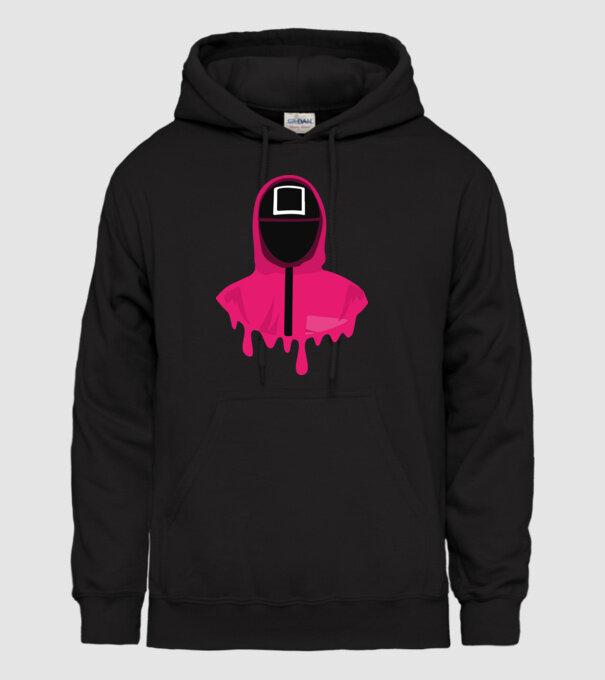 squid game square model negru pe tricou