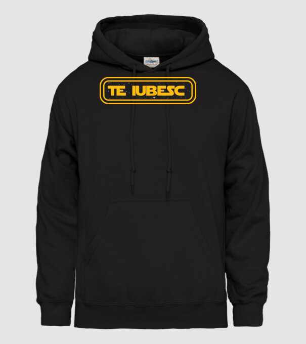Starwars couple shirt model negru pe tricou