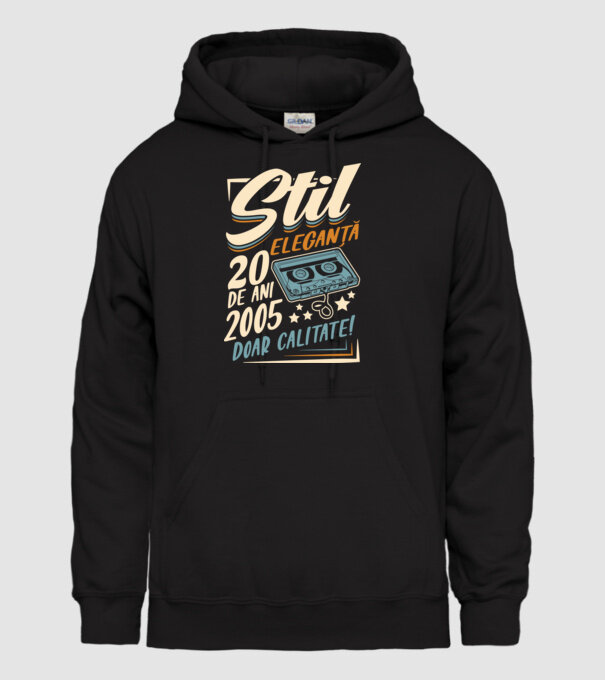 Stil eleganta 2005 model negru pe tricou