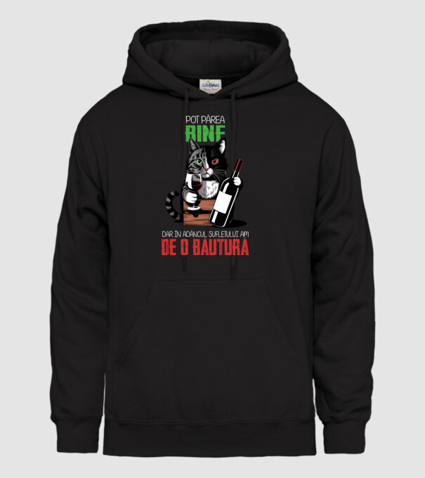 sunt bun pentru o băutură Negru model negru pe tricou