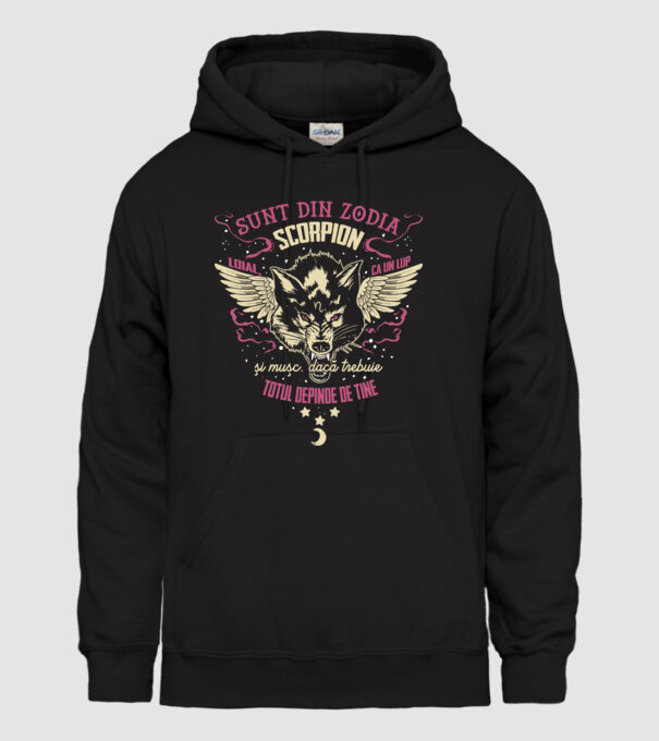 Scorpion model negru pe tricou