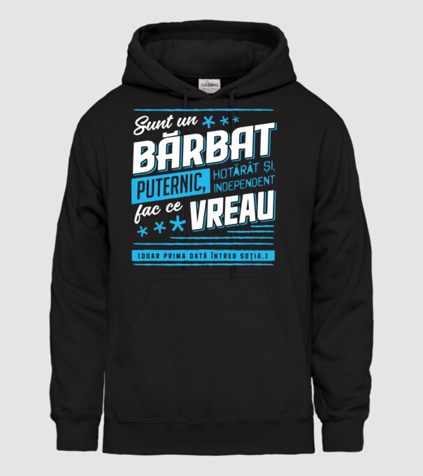 Sunt un bărbat puternic model negru pe tricou
