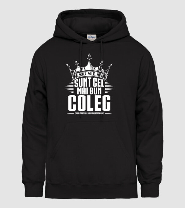 super coleg model negru pe tricou