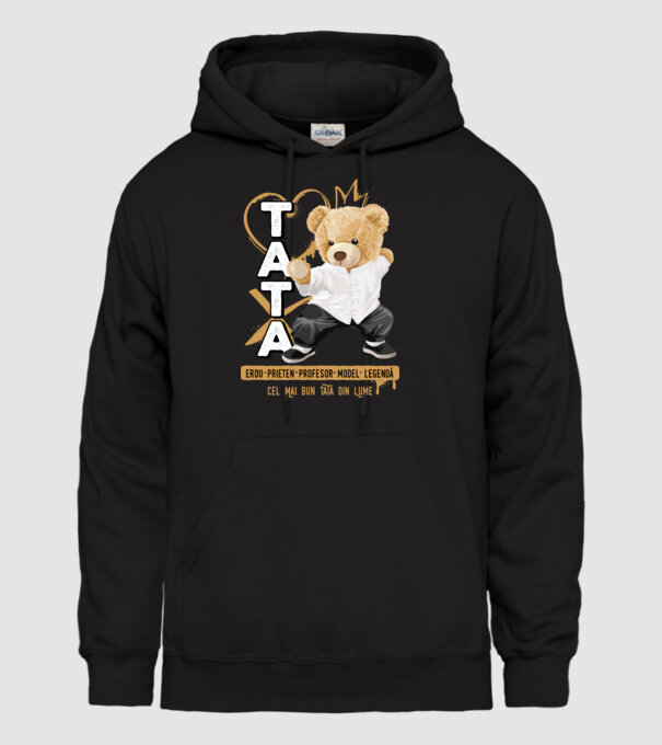Tati Teddy model negru pe tricou