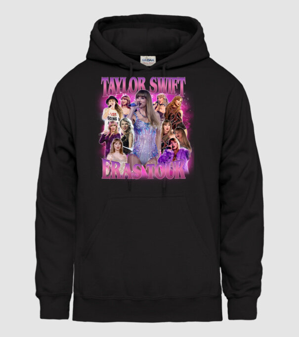 Taylor Swift ERAS bootleg 01 model negru pe tricou