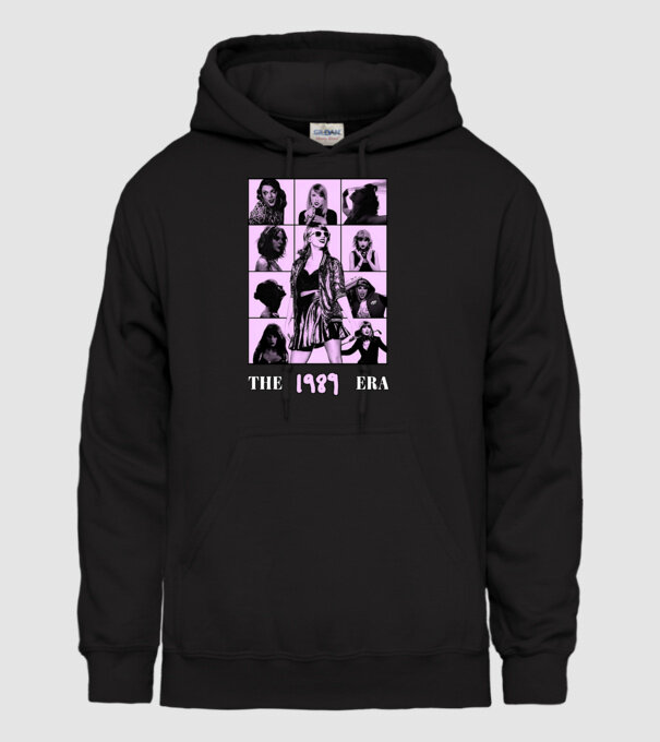 Taylor Swift ERAS lilac model negru pe tricou