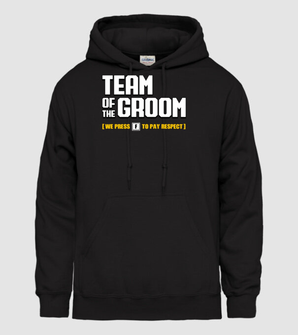 Team of the Groom model negru pe tricou