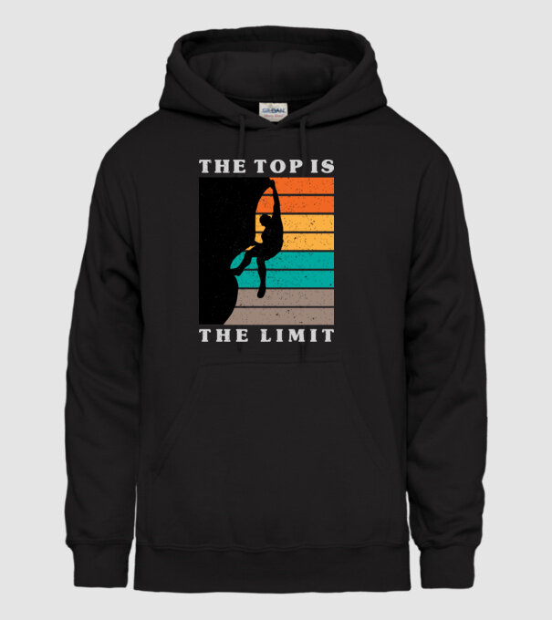 The Top is the limit model negru pe tricou