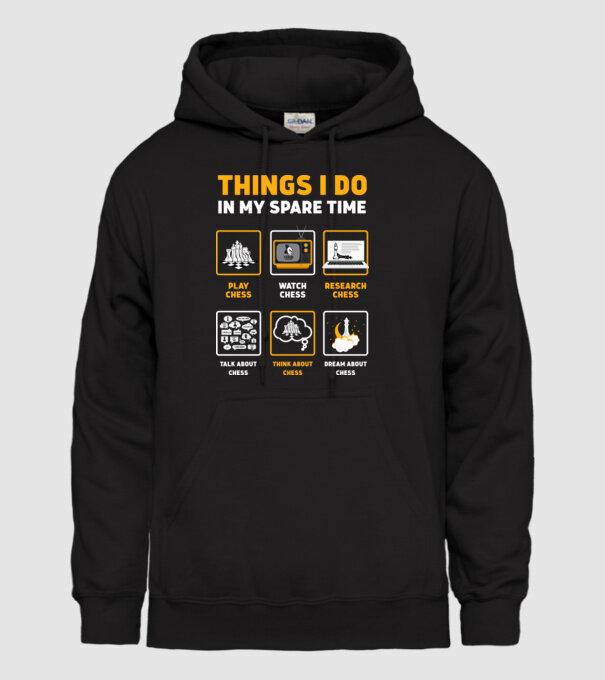 Things I do in my spare time model negru pe tricou