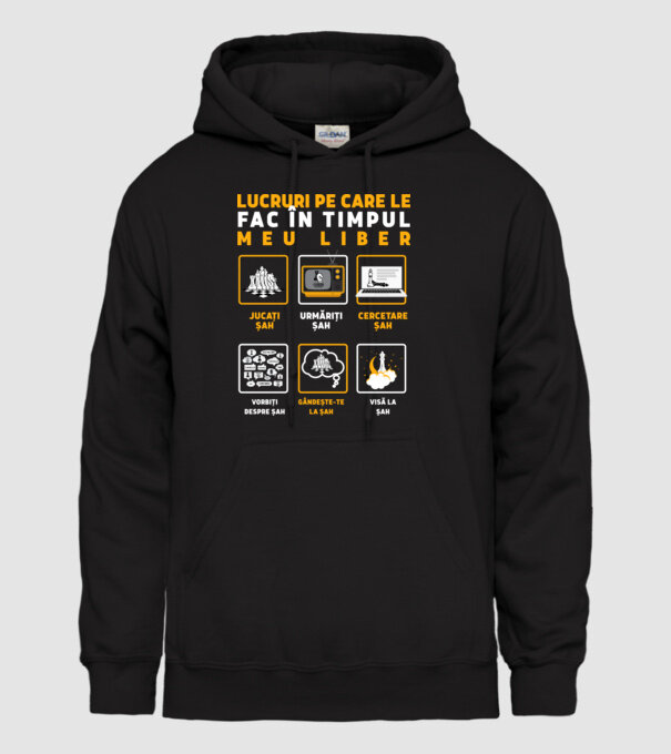 Things I do in my spare time EN model negru pe tricou