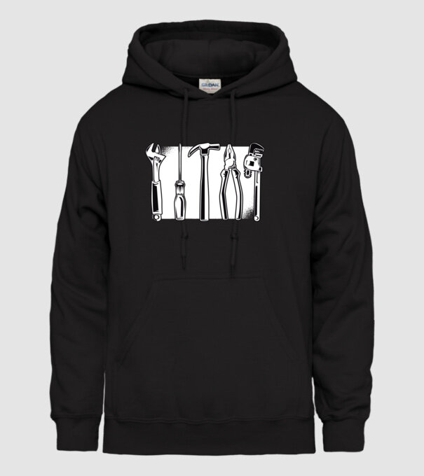 Tools model negru pe tricou