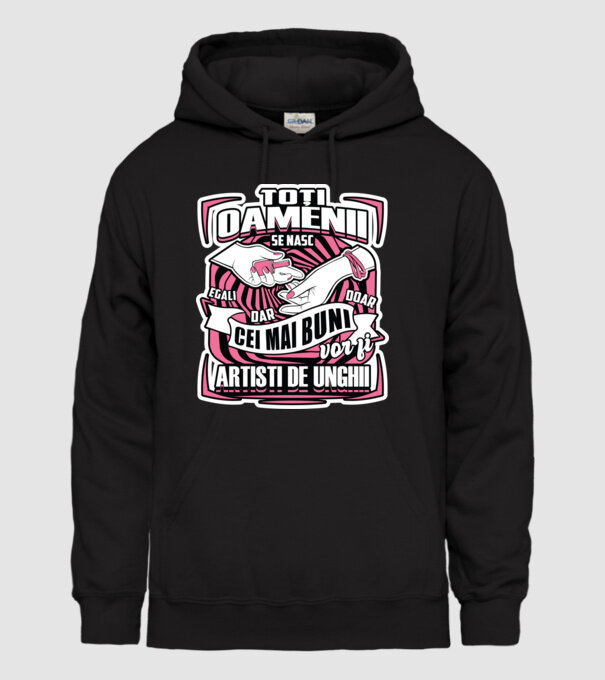 Toți oamenii - se nasc egali dar doar cei mai buni vor fi artiști de unghii model negru pe tricou