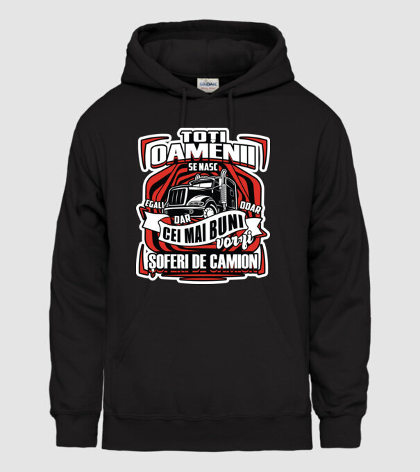 Toți oamenii șoferi de camion model negru pe tricou
