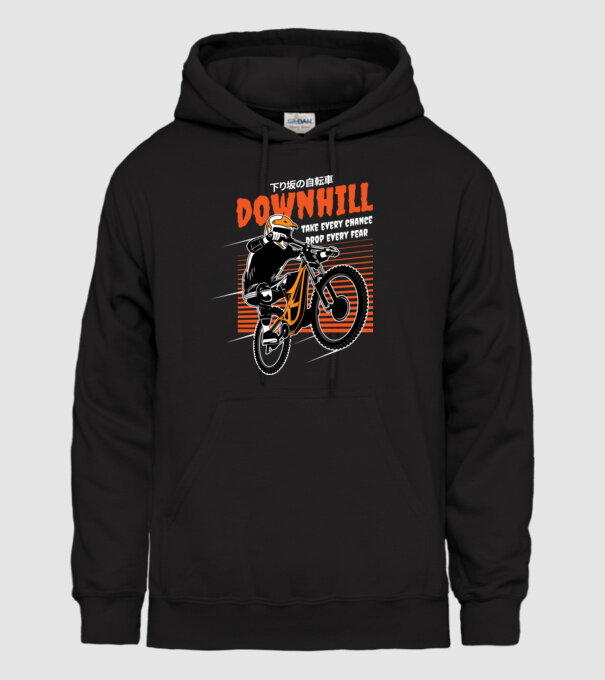 TR Downhill model negru pe tricou