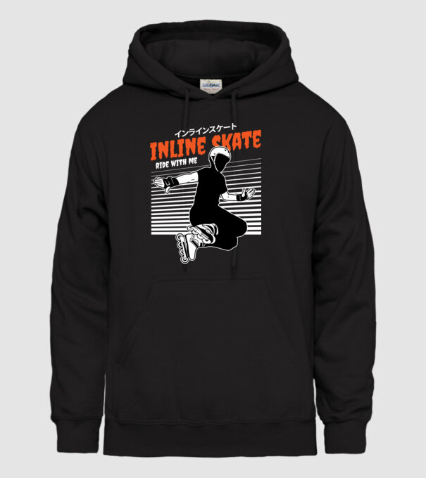 TR inlineskate model negru pe tricou