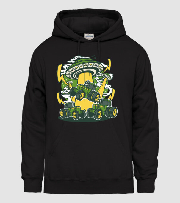 TRACTOR model negru pe tricou