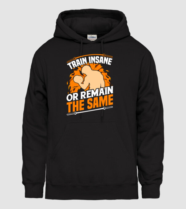 Train insane model negru pe tricou