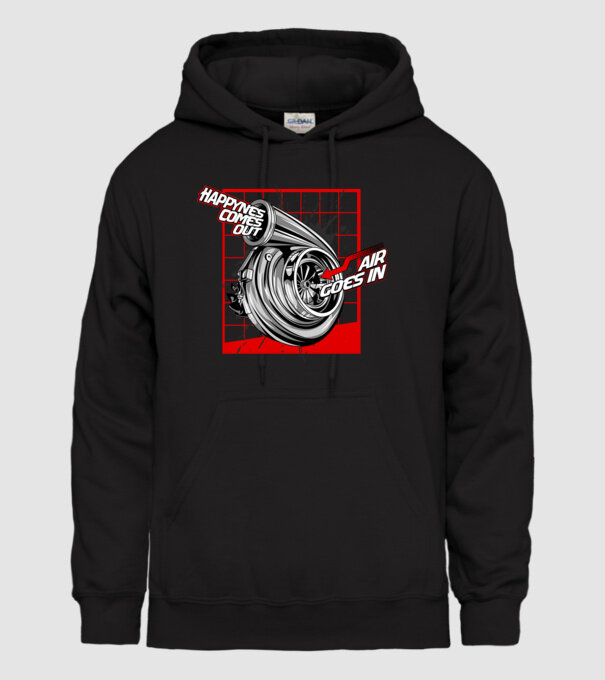 Turbo model negru pe tricou