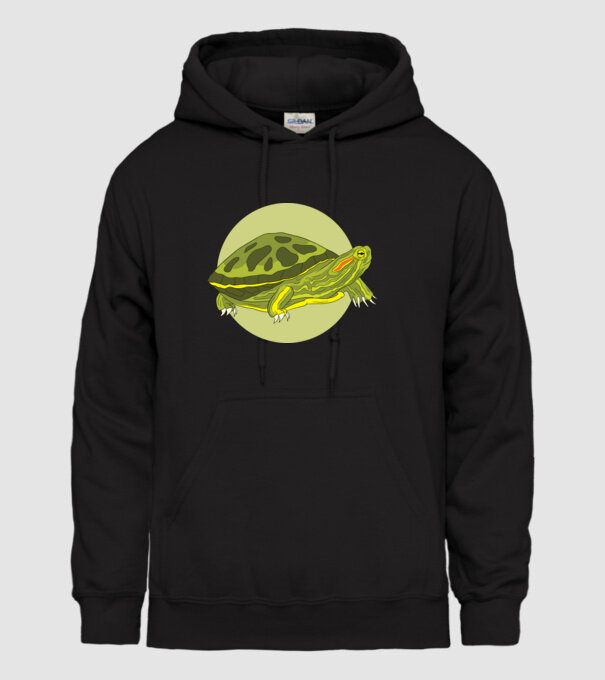 Turtle model negru pe tricou