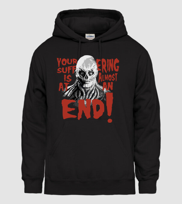 vecna your suffering is almost at an end model negru pe tricou