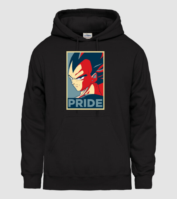 vegeta pride dragonball model negru pe tricou