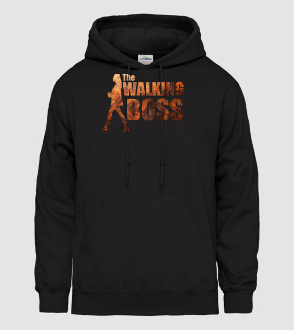 Walking bos model negru pe tricou