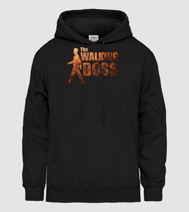 Walking boss model negru pe tricou