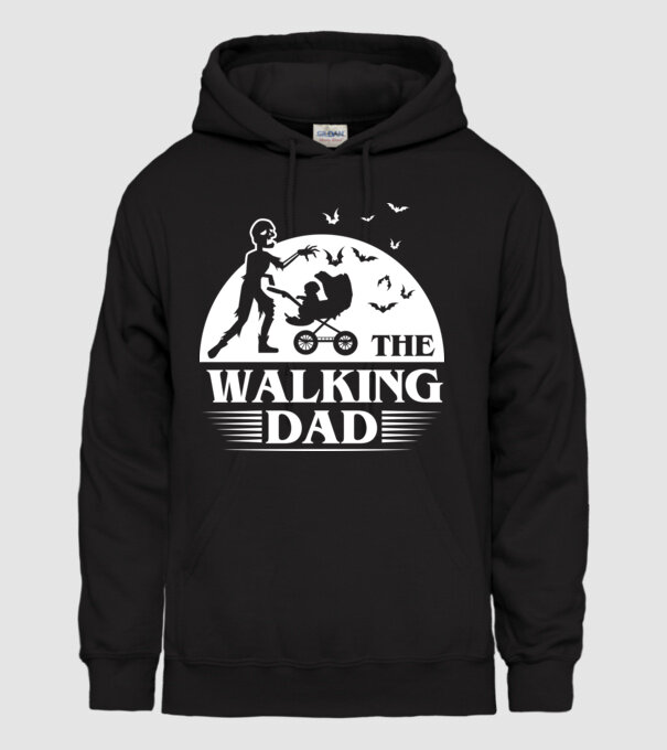 Walking dad model negru pe tricou