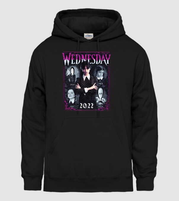 WEDNESDAY ADDAMS multi all time model negru pe tricou