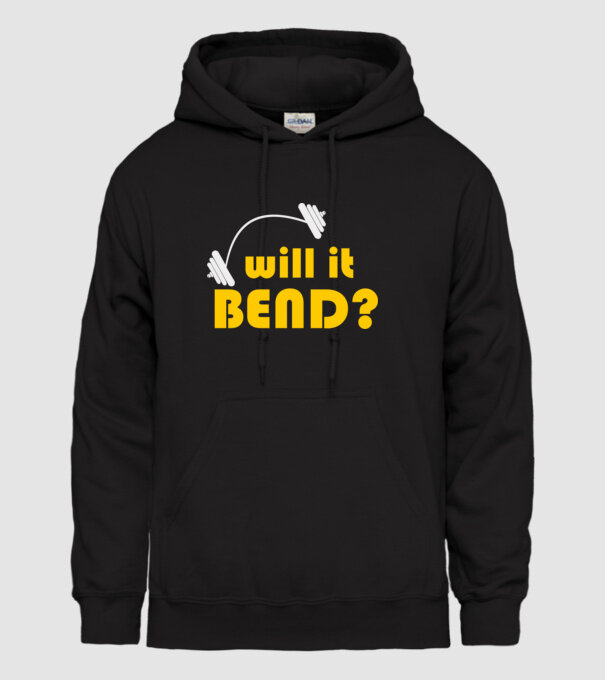 Will it bend model negru pe tricou