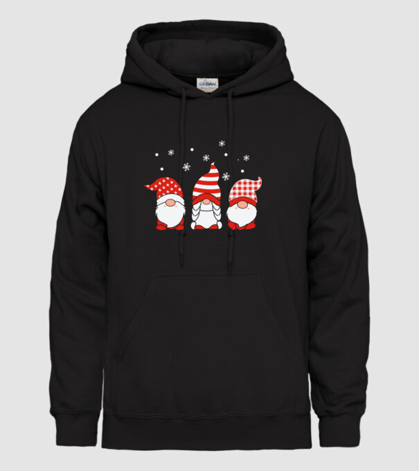 Xmas gnomes model negru pe tricou