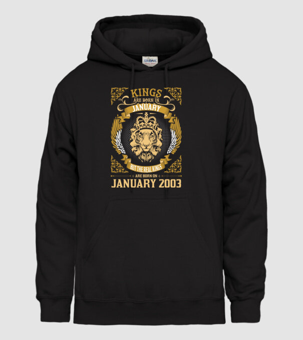 Ziua de naștere a Leului 2003 january model negru pe tricou
