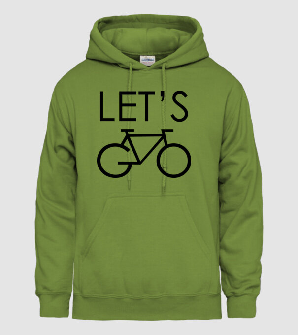 Let's go model verde de măr pe tricou