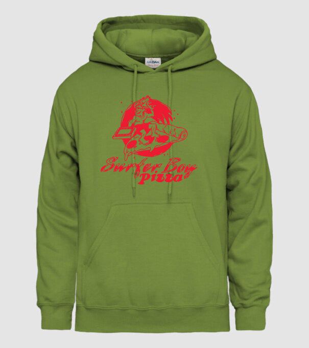surfer boy pizza stranger things model verde de măr pe tricou