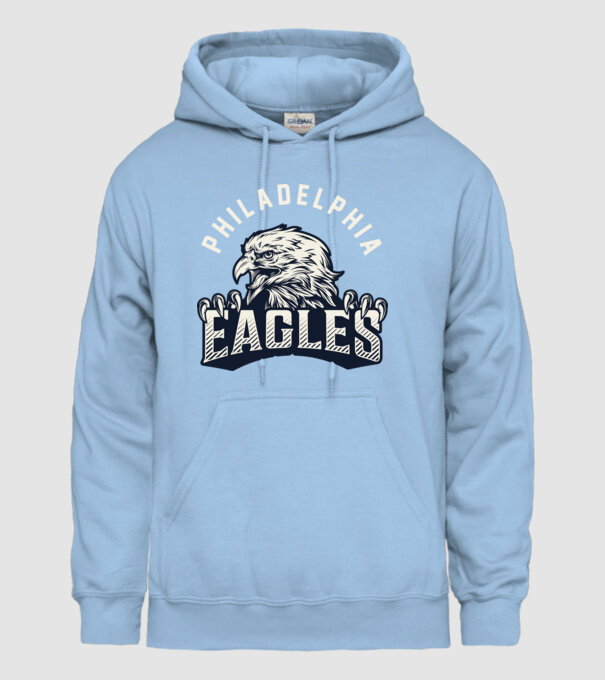 Philadelphia Eagles model albastru deschis pe tricou