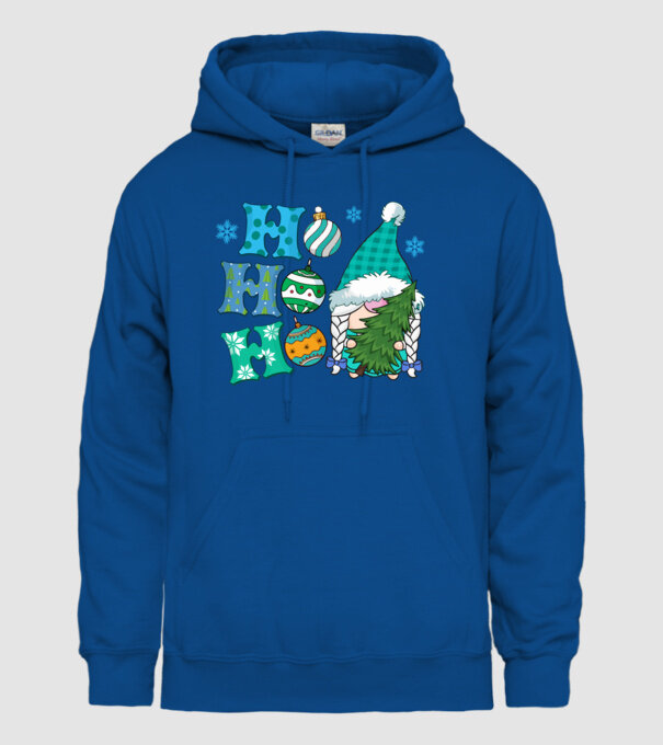 Ho-ho-ho gnome model albastru regal pe tricou