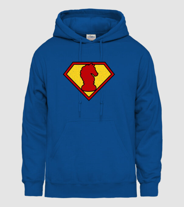 SuperChess cal de șah model albastru regal pe tricou